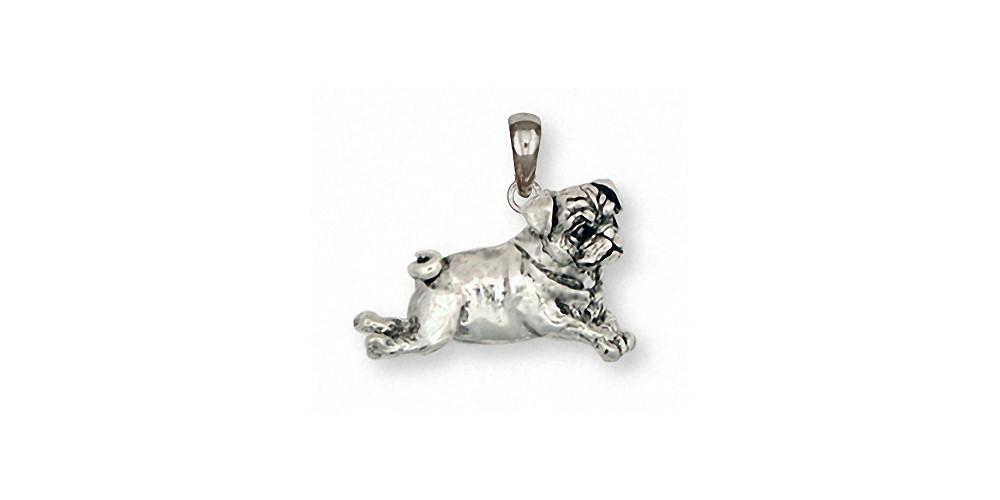 Pug Charms Pug Pendant Sterling Silver Dog Jewelry Pug jewelry