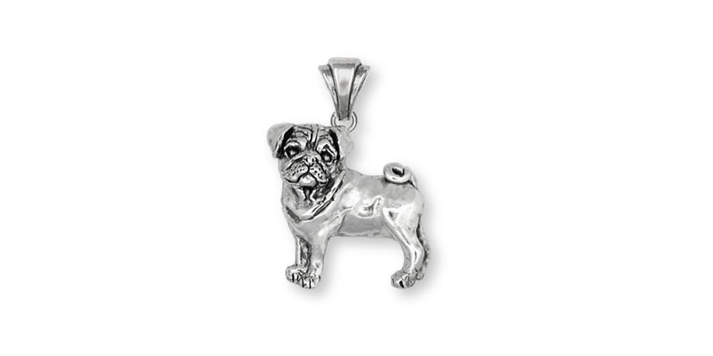 Pug Charms Pug Pendant Sterling Silver Dog Jewelry Pug jewelry