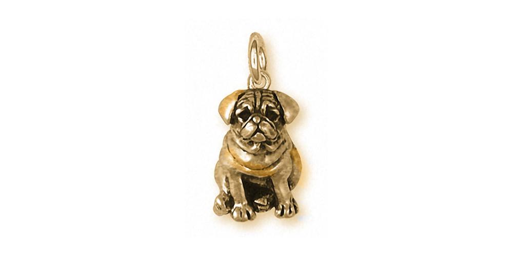 Pug Charms Pug Charm 14k Gold Dog Jewelry Pug jewelry
