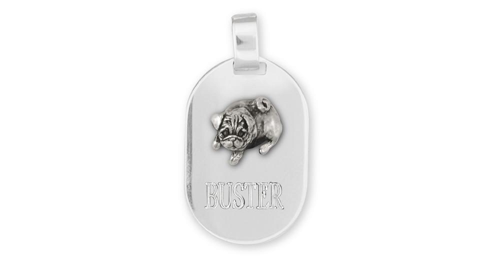 Pug Charms Pug Pendant Sterling Silver Dog Jewelry Pug jewelry