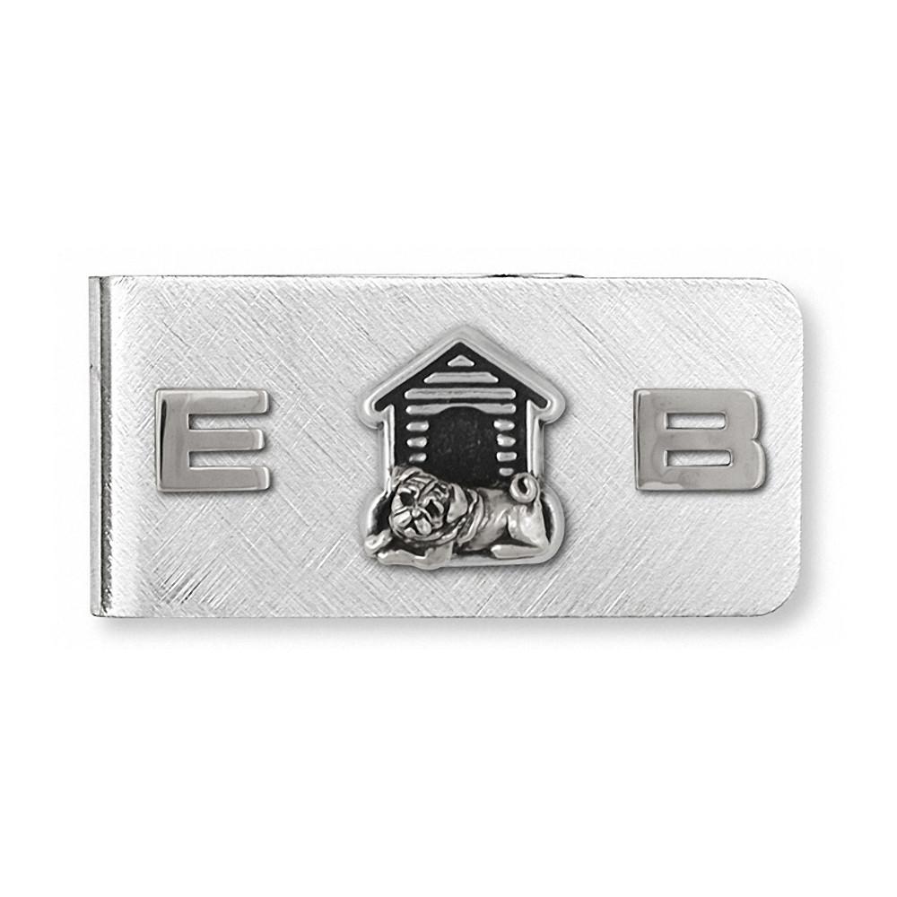 Pug Charms Pug Money Clip Sterling Silver Dog Jewelry Pug jewelry