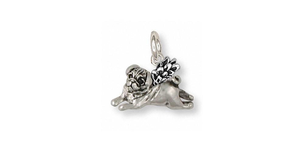 Pug Charms Pug Charm Sterling Silver Dog Jewelry Pug jewelry