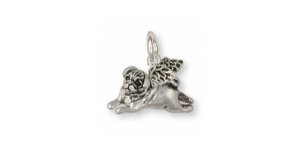 Pug Charms Pug Charm Sterling Silver Dog Jewelry Pug jewelry