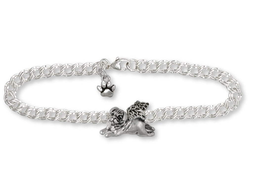 Pug Angel Charms Pug Angel Bracelet Sterling Silver Dog Jewelry Pug Angel jewelry