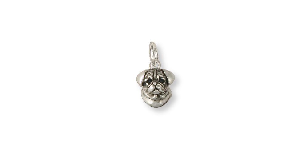 Pug Charms Pug Charm Sterling Silver Dog Jewelry Pug jewelry