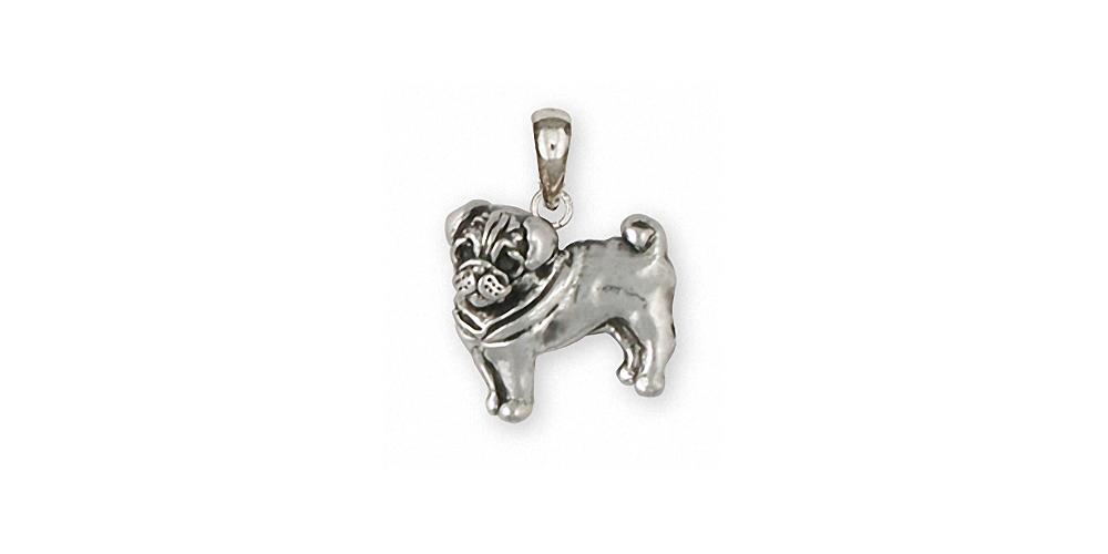 Pug Charms Pug Pendant Sterling Silver Pug Jewelry Pug jewelry