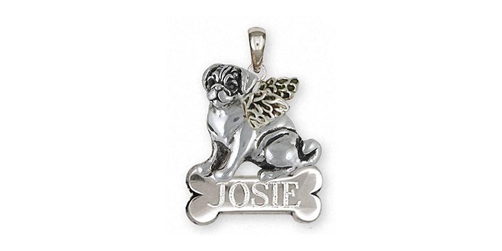 Pug Charms Pug Pendant Sterling Silver Dog Jewelry Pug jewelry