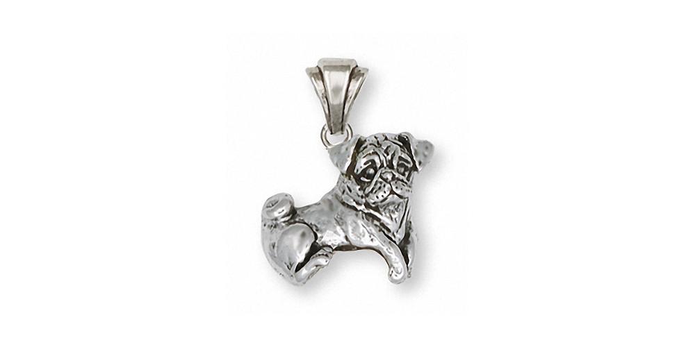 Pug Charms Pug Pendant Sterling Silver Dog Jewelry Pug jewelry