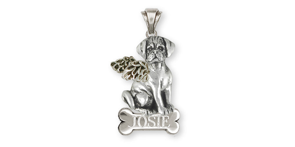 Puggle Angel Charms Puggle Angel Pendant Sterling Silver Dog Jewelry Puggle Angel jewelry