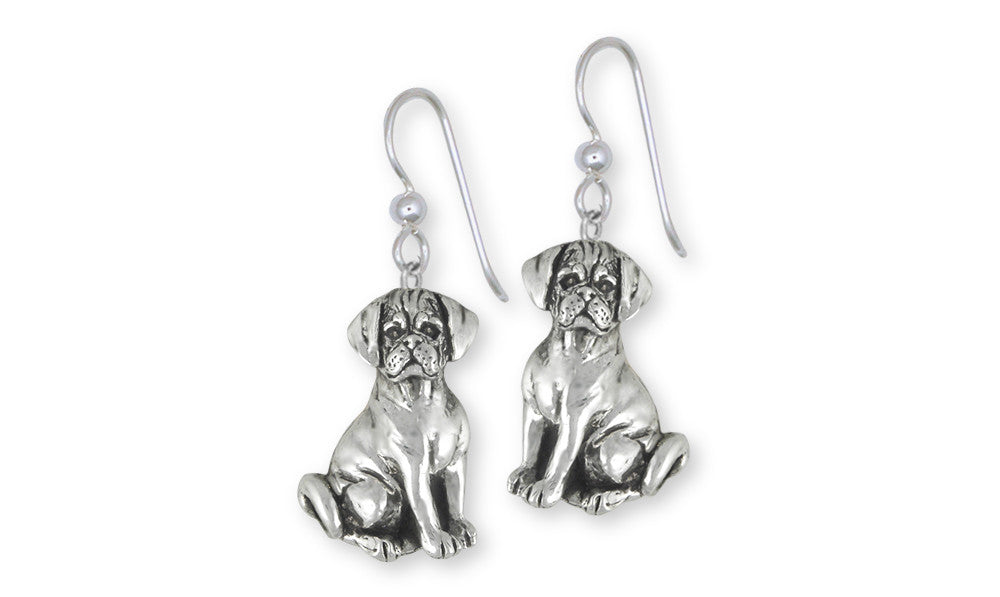 Puggle Charms Puggle Earrings Sterling Silver Dog Jewelry Puggle jewelry