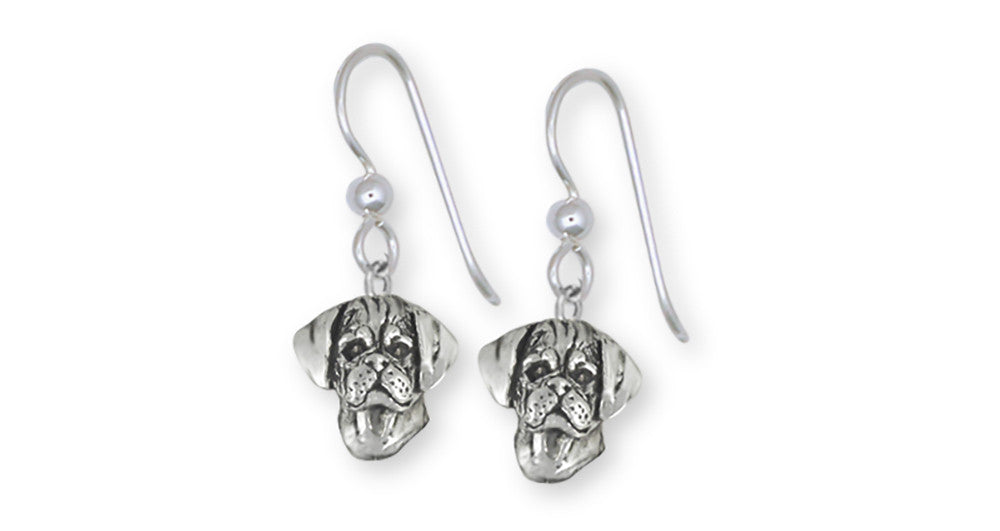Puggle Charms Puggle Earrings Sterling Silver Dog Jewelry Puggle jewelry