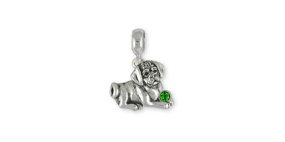 Puggle Charms Puggle Charm Slide Sterling Silver Puggle Jewelry Puggle jewelry