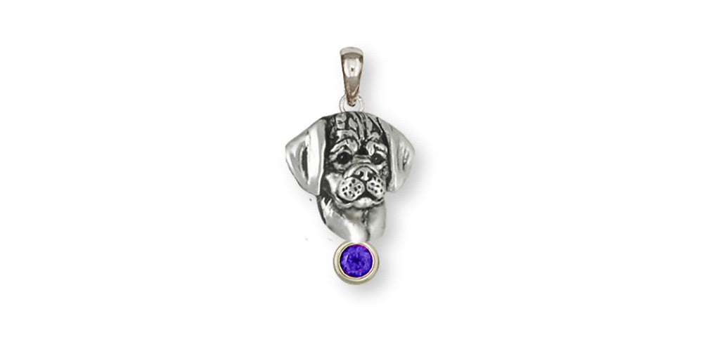 Puggle Birthstone Charms Puggle Birthstone Pendant Sterling Silver Dog Jewelry Puggle Birthstone jewelry