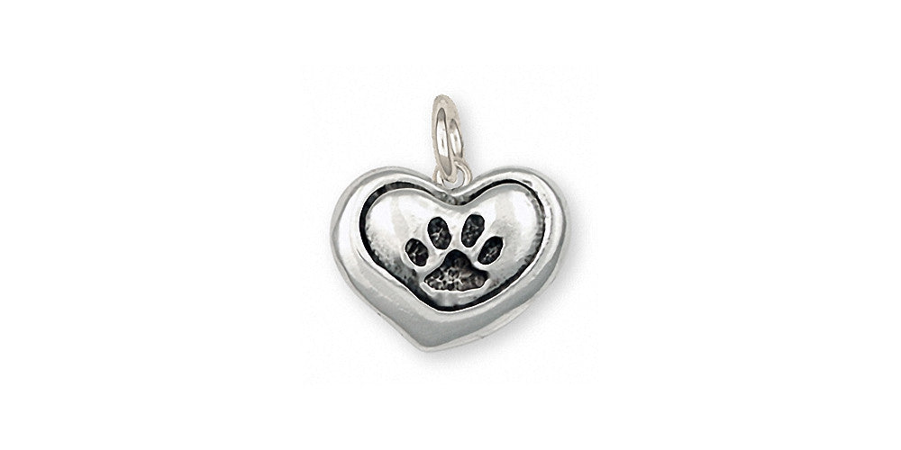 Dog Paw Charms Dog Paw Charm Sterling Silver Dog Jewelry Dog Paw jewelry