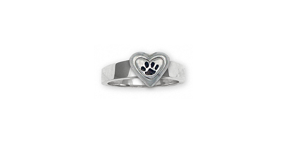 Dog Paw Charms Dog Paw Ring Sterling Silver Dog Jewelry Dog Paw jewelry