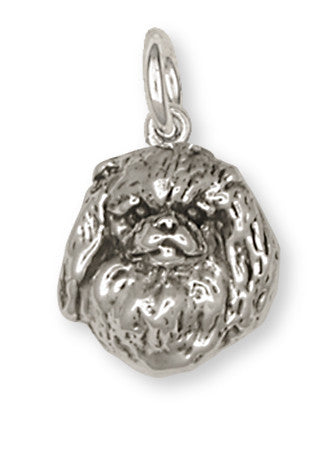 Pekingese Charms Pekingese Charm Handmade Sterling Silver Dog Jewelry Pekingese jewelry