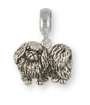 Pekingese Charms Pekingese Charm For Slide Bracelet Handmade Sterling Silver Dog Jewelry Pekingese jewelry