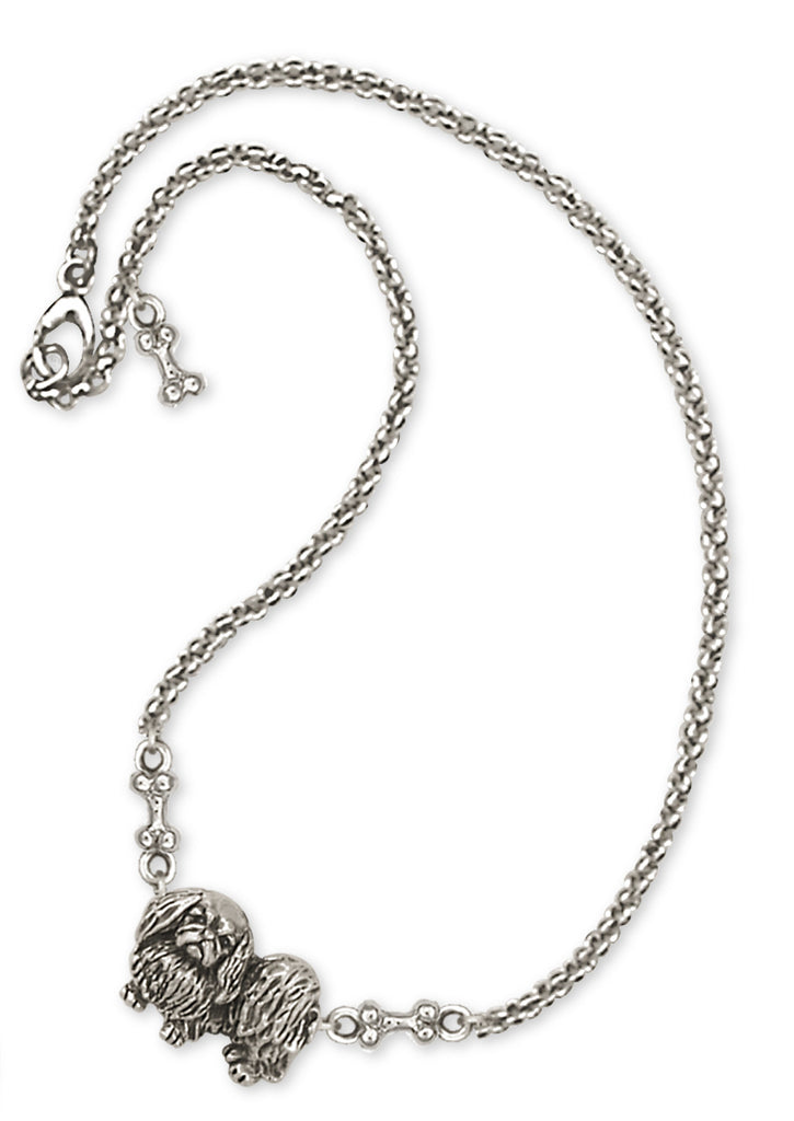 Pekingese Charms Pekingese Ankle Bracelet Handmade Sterling Silver Dog Jewelry Pekingese jewelry