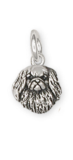 Pekingese Charms Pekingese Charm Handmade Sterling Silver Dog Jewelry Pekingese jewelry