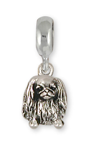 Pekingese Charms Pekingese Charm For Slide Bracelet Sterling Silver Dog Jewelry Pekingese jewelry