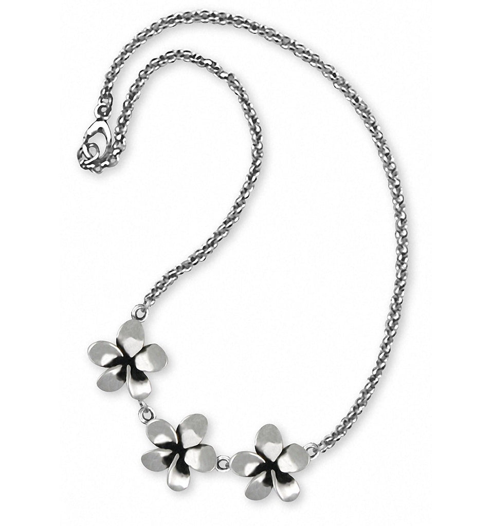 Plumeria Charms Plumeria Ankle Bracelet Sterling Silver Flower Jewelry Plumeria jewelry