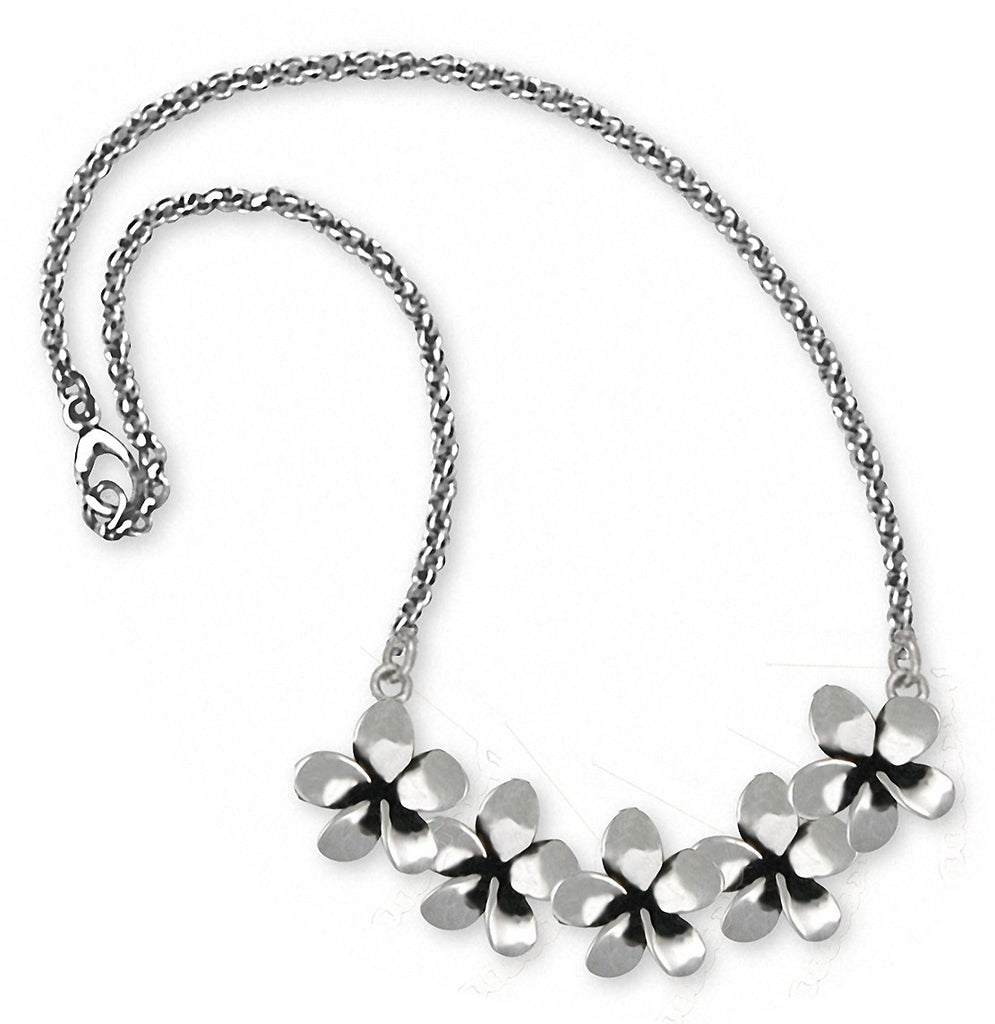 Plumeria Charms Plumeria Necklace Sterling Silver Flower Jewelry Plumeria jewelry