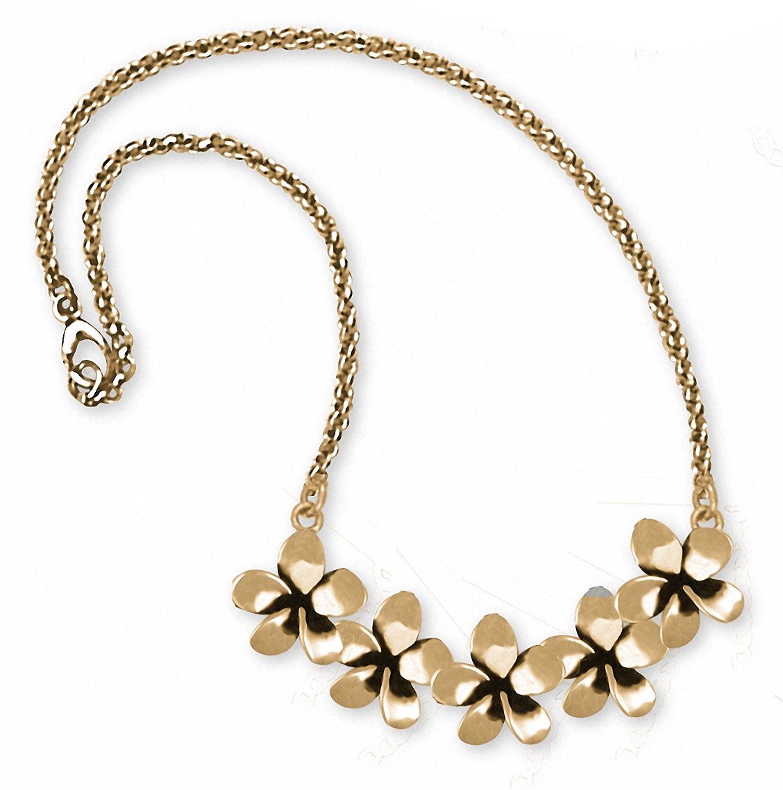 Plumeria Flower Necklace 14k Gold | Esquivel and Fees | Handmade Charm and  Jewelry Designs