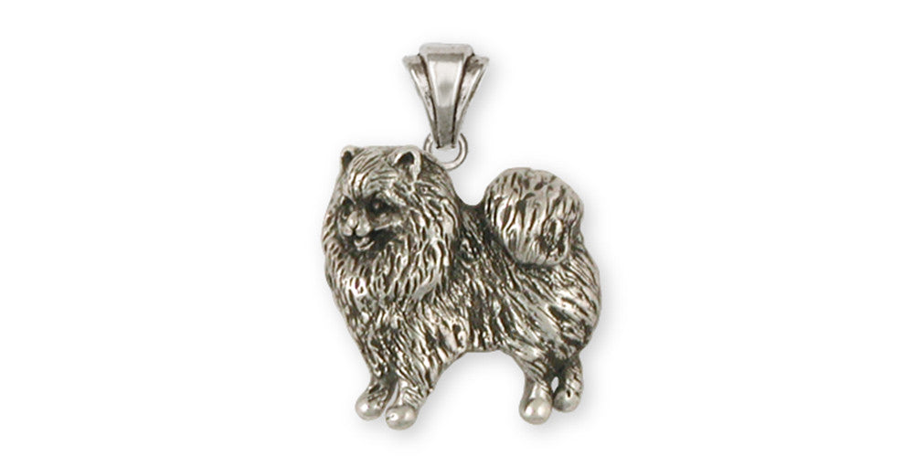 Pomeranian Charms Pomeranian Pendant Handmade Sterling Silver Dog Jewelry Pomeranian jewelry
