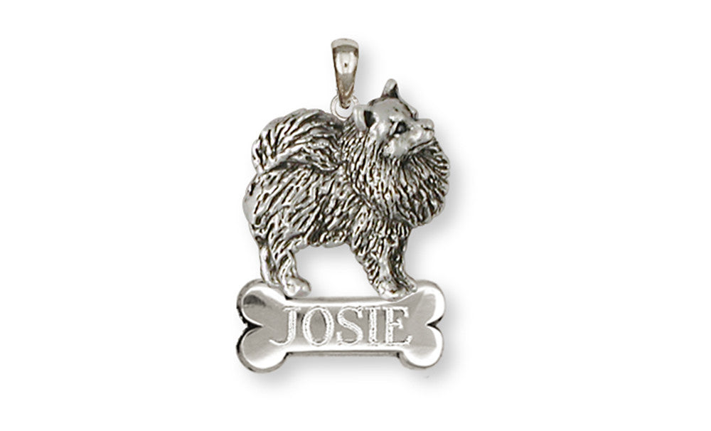 Pomeranian Charms Pomeranian Personalized Pendant Handmade Sterling Silver Dog Jewelry Pomeranian jewelry