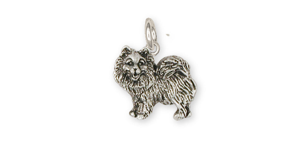 Pomeranian Charms Pomeranian Charm Handmade Sterling Silver Dog Jewelry Pomeranian jewelry
