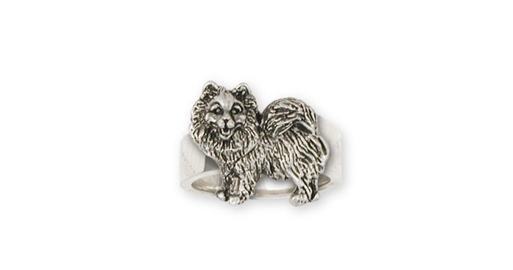 Pomeranian Charms Pomeranian Ring Handmade Sterling Silver Dog Jewelry Pomeranian jewelry
