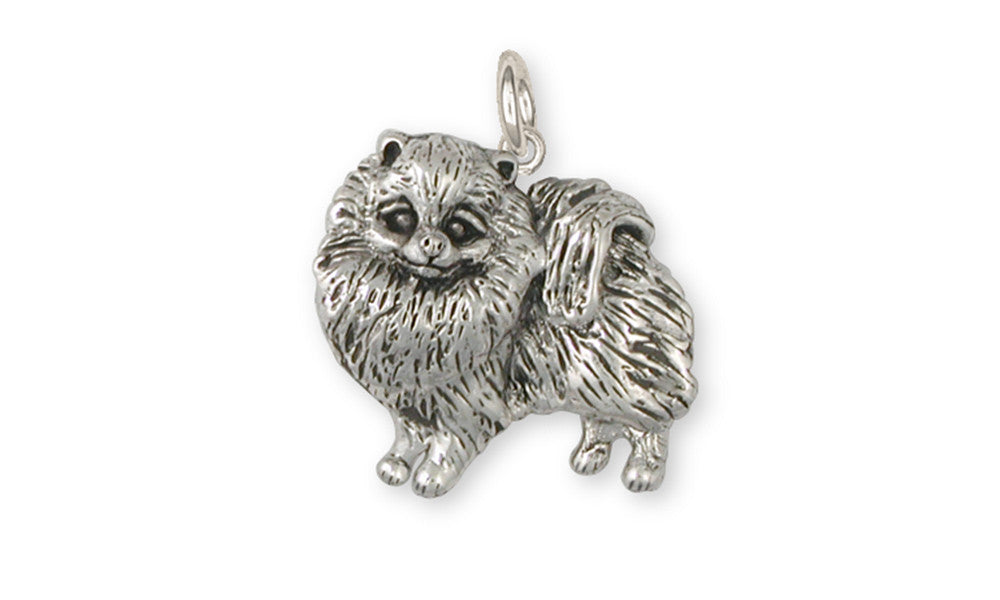 Pomeranian Charms Pomeranian Charm Handmade Sterling Silver Dog Jewelry Pomeranian jewelry
