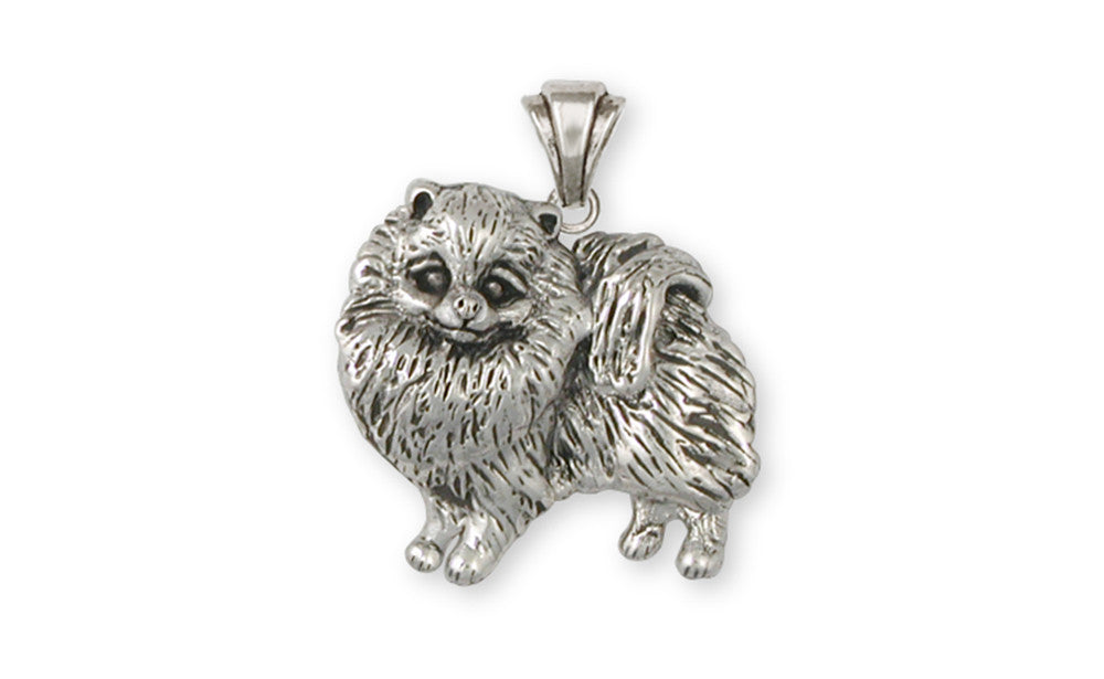Pomeranian Charms Pomeranian Pendant Handmade Sterling Silver Dog Jewelry Pomeranian jewelry