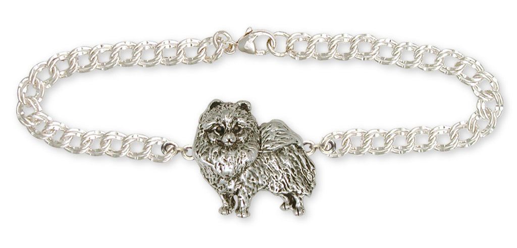 Pomeranian Charms Pomeranian Bracelet Handmade Sterling Silver Dog Jewelry Pomeranian jewelry