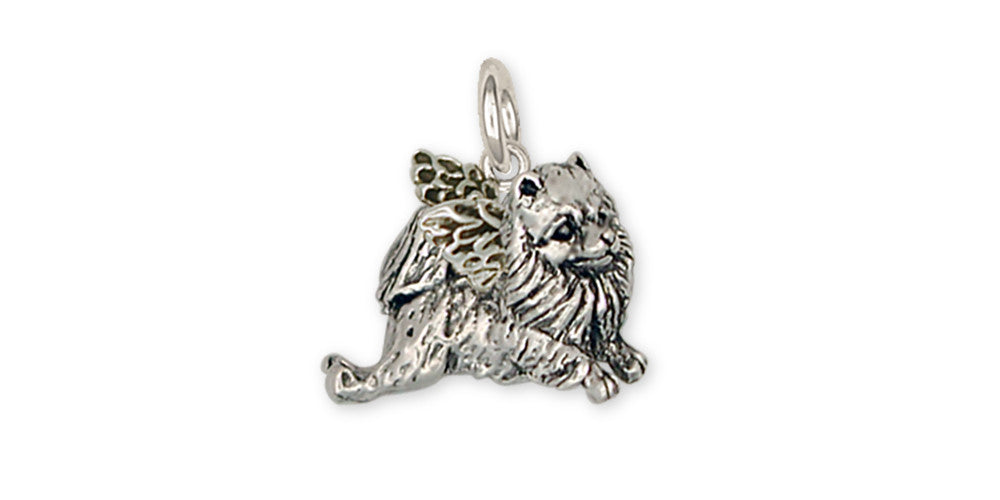 Pomeranian Angel Charms Pomeranian Angel Charm Handmade Sterling Silver Dog Jewelry Pomeranian Angel jewelry