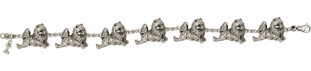 Pomeranian Charms Pomeranian Bracelet Handmade Sterling Silver Dog Jewelry Pomeranian jewelry