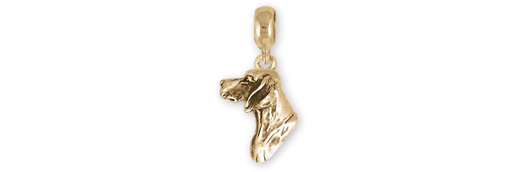 Pointer Charms Pointer Charm Slide 14k Yellow Gold Pointer Jewelry Pointer jewelry