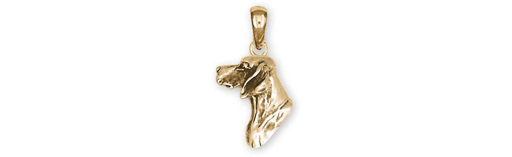 Pointer Charms Pointer Pendant 14k Yellow Gold Pointer Jewelry Pointer jewelry