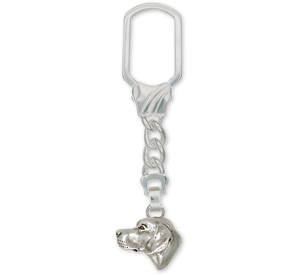 Pointer Charms Pointer Key Ring Sterling Silver Pointer Jewelry Pointer jewelry