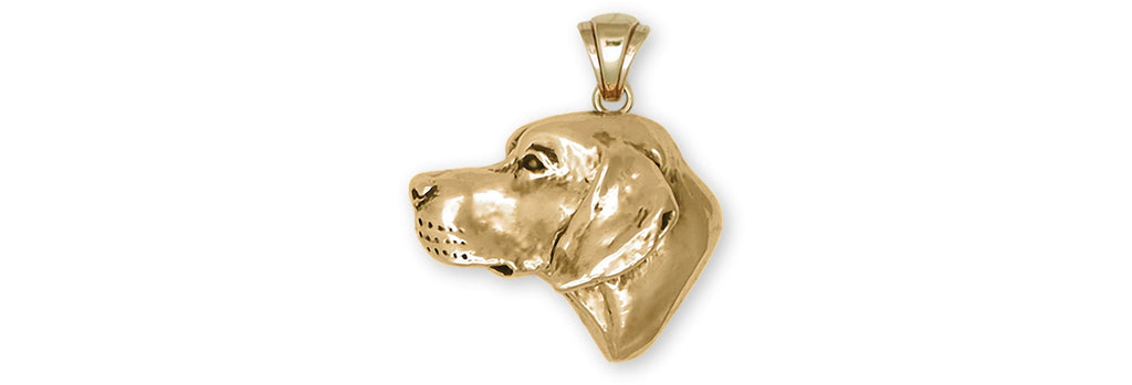 Pointer Charms Pointer Pendant 14k Yellow Gold Pointer Jewelry Pointer jewelry