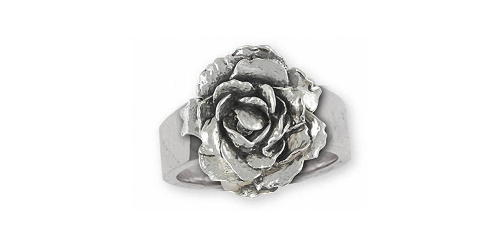 Peony Charms Peony Ring Sterling Silver Flower Jewelry Peony jewelry