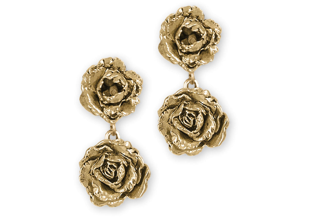 Peony Charms Peony Earrings 14k Gold Vermeil Peony Flower Jewelry Peony jewelry