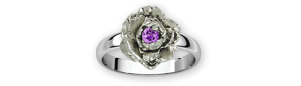 Peony Birthstone Charms Peony Birthstone Ring Sterling Silver Peony Flower Jewelry Peony Birthstone jewelry