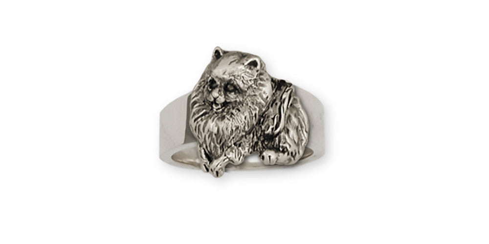Pomeranian Charms Pomeranian Ring Handmade Sterling Silver Dog Jewelry Pomeranian jewelry