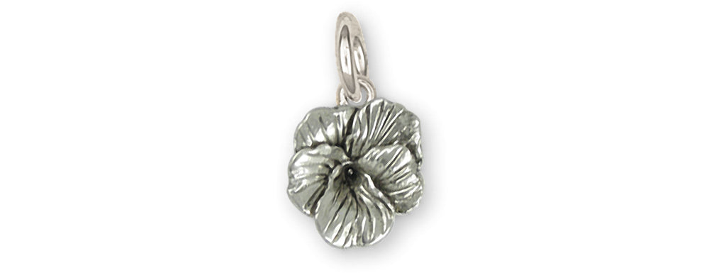 Pansy Charms Pansy Charm Sterling Silver Pansy Flower Jewelry Pansy jewelry