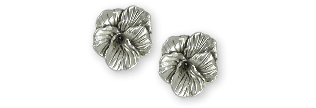 Pansy Charms Pansy Earrings Sterling Silver Pansy Flower Jewelry Pansy jewelry