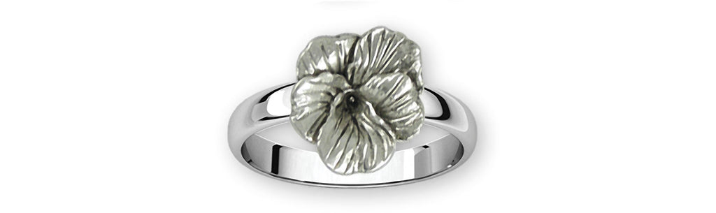 Pansy Charms Pansy Ring Sterling Silver Pansy Flower Jewelry Pansy jewelry