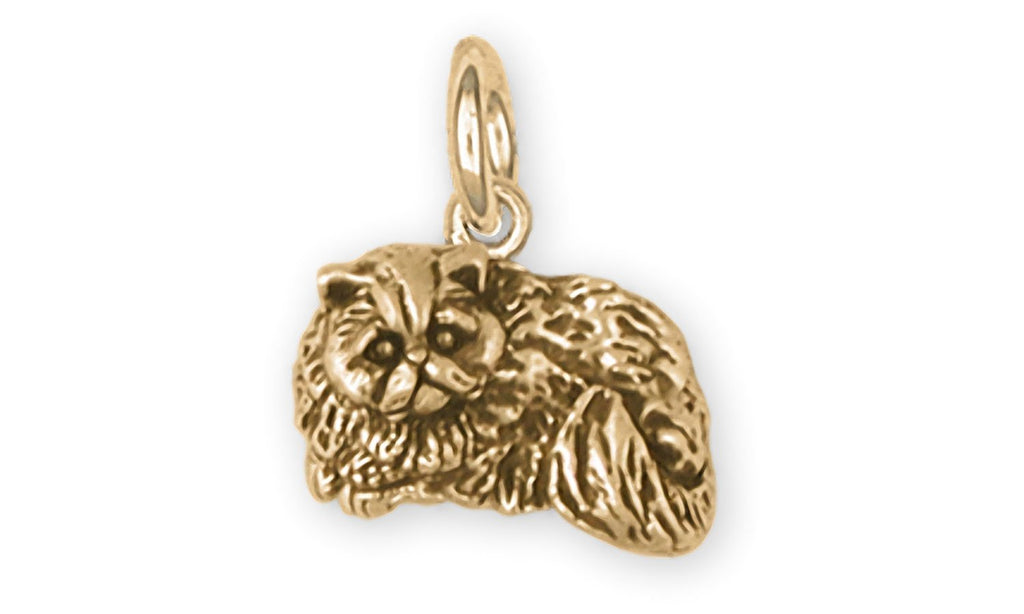 Persian Cat Charms Persian Cat Charm 14k Gold Persian Cat Jewelry Persian Cat jewelry
