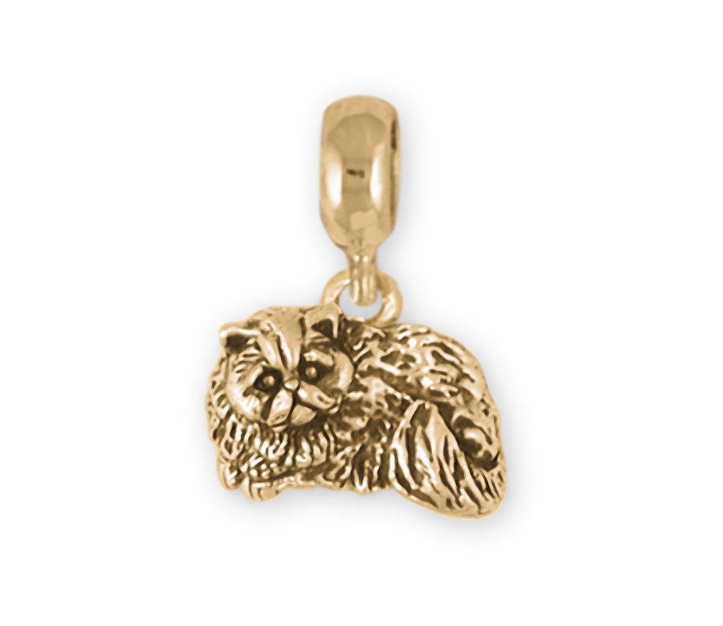Persian Cat Charms Persian Cat Charm Slide 14k Gold Persian Cat Jewelry Persian Cat jewelry