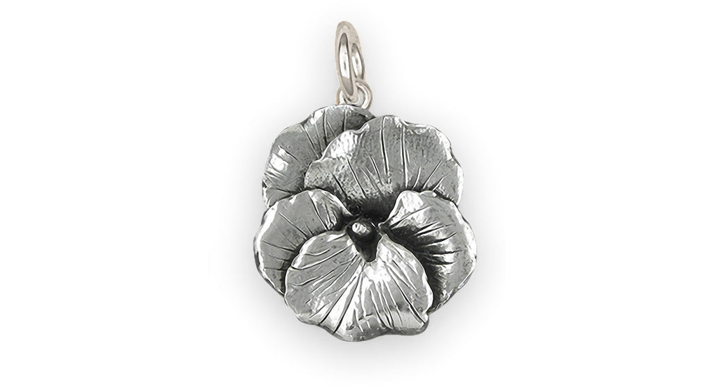 Pansy Flower Charms Pansy Flower Charm Sterling Silver Pansy Jewelry Pansy Flower jewelry